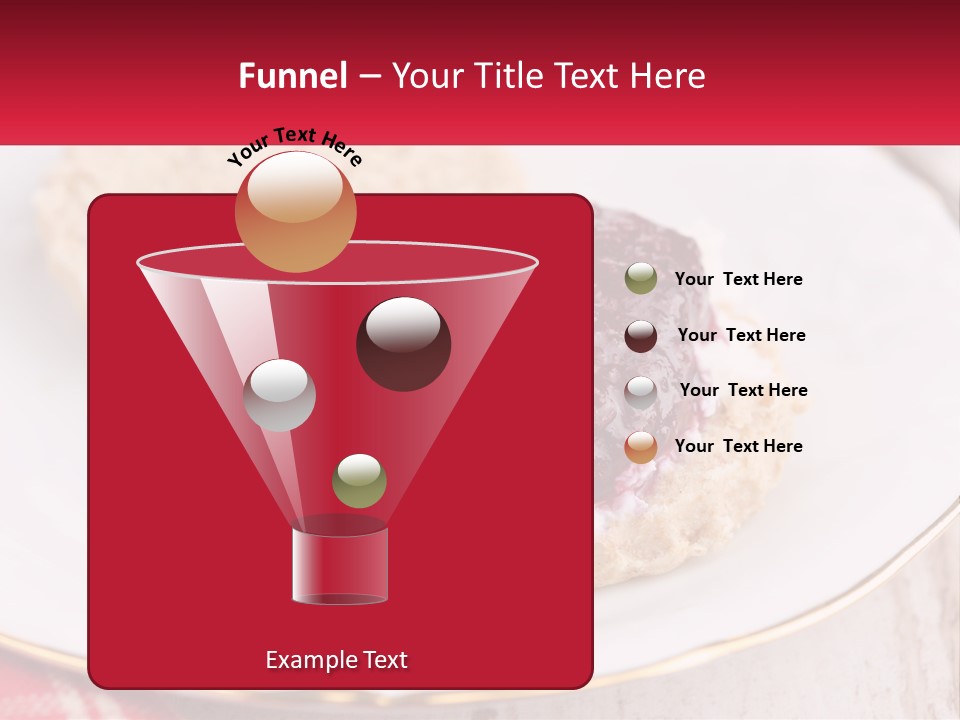 A White Plate Topped With A Pastry Covered In Jelly PowerPoint Template