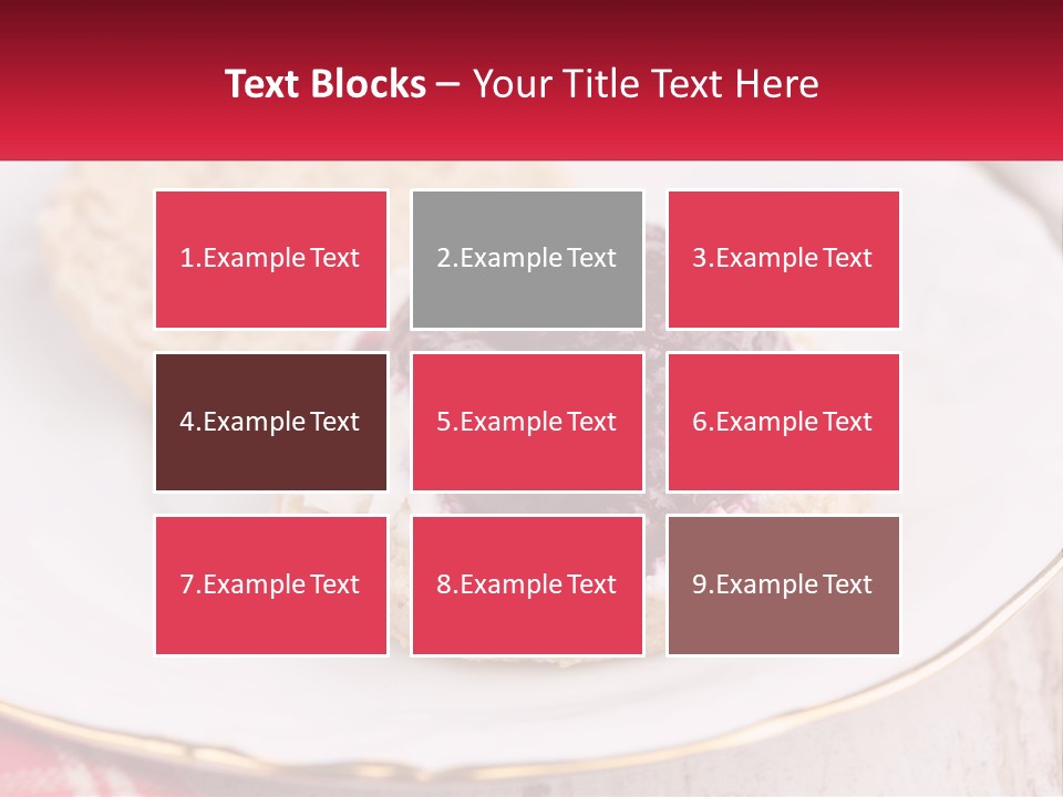 A White Plate Topped With A Pastry Covered In Jelly PowerPoint Template
