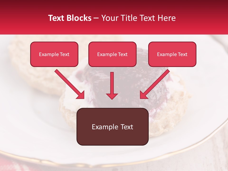 A White Plate Topped With A Pastry Covered In Jelly PowerPoint Template
