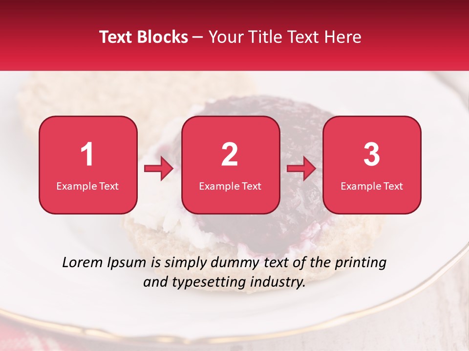 A White Plate Topped With A Pastry Covered In Jelly PowerPoint Template