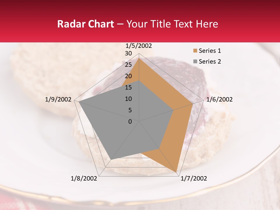 A White Plate Topped With A Pastry Covered In Jelly PowerPoint Template