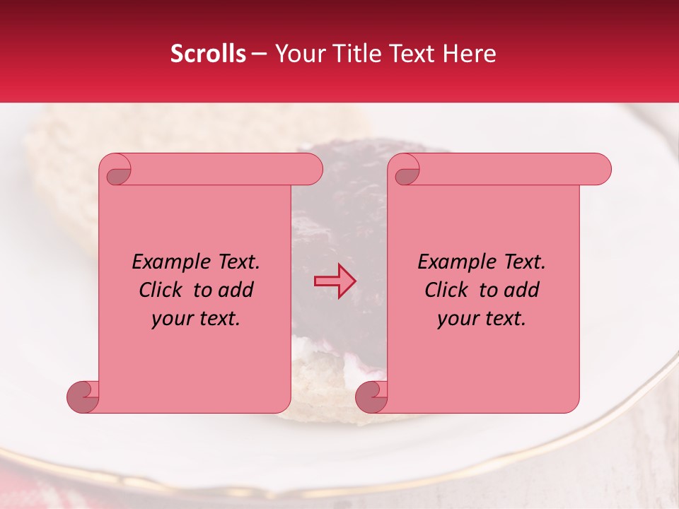 A White Plate Topped With A Pastry Covered In Jelly PowerPoint Template