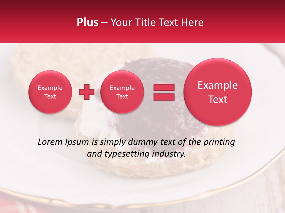 A White Plate Topped With A Pastry Covered In Jelly PowerPoint Template