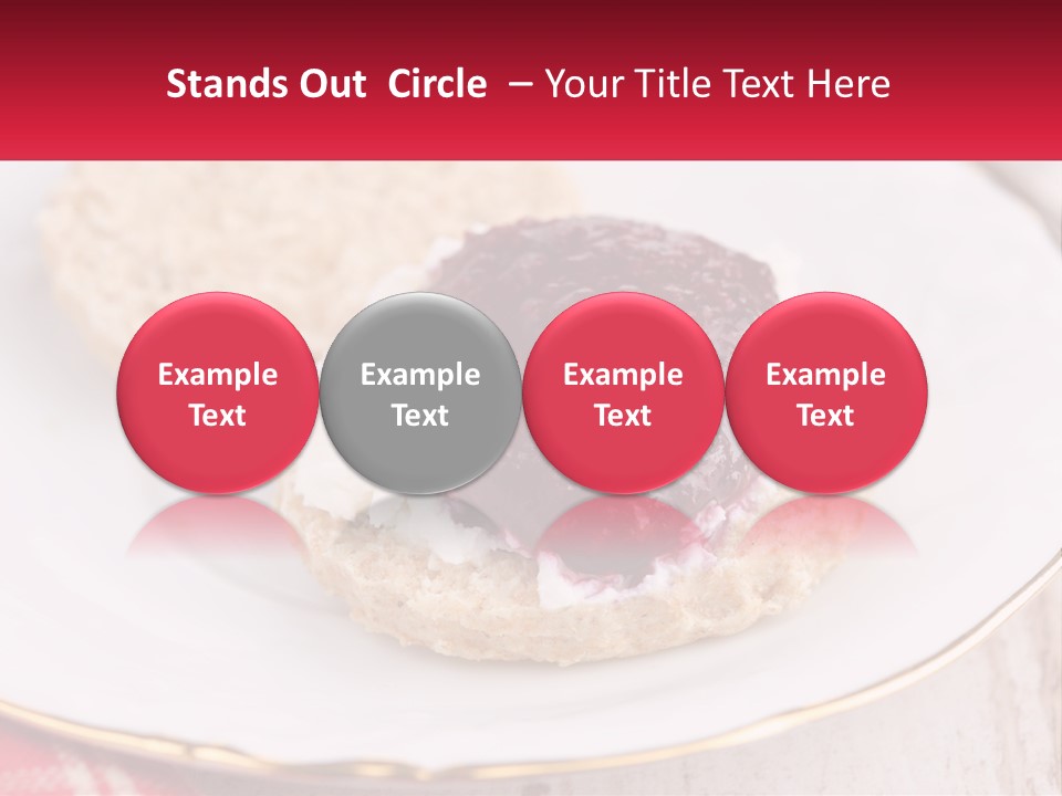 A White Plate Topped With A Pastry Covered In Jelly PowerPoint Template