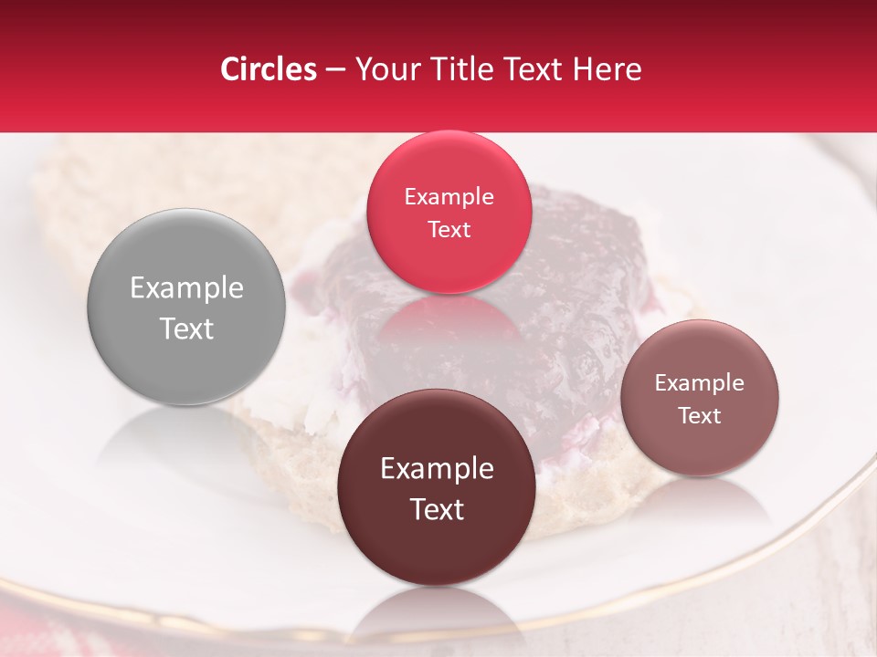 A White Plate Topped With A Pastry Covered In Jelly PowerPoint Template