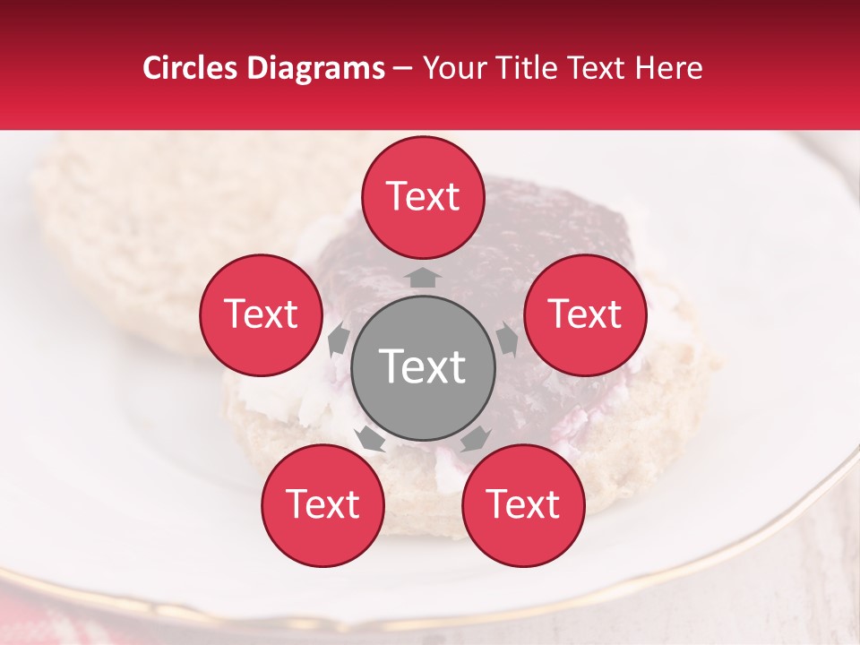 A White Plate Topped With A Pastry Covered In Jelly PowerPoint Template