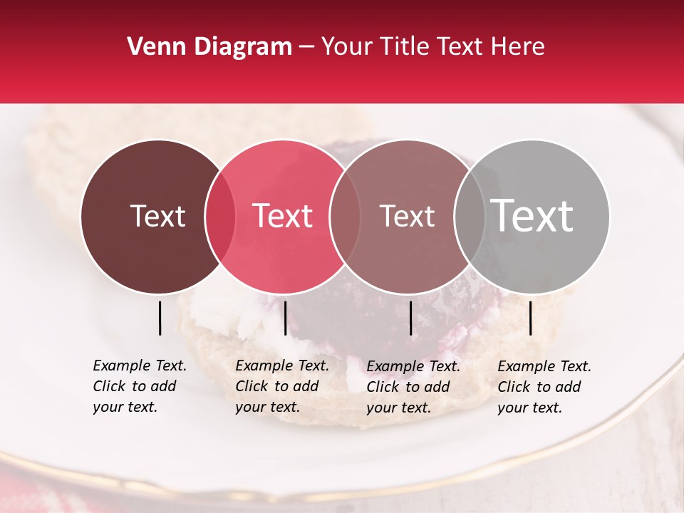 A White Plate Topped With A Pastry Covered In Jelly PowerPoint Template
