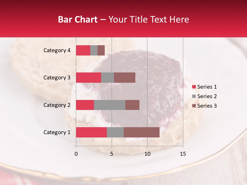 A White Plate Topped With A Pastry Covered In Jelly PowerPoint Template