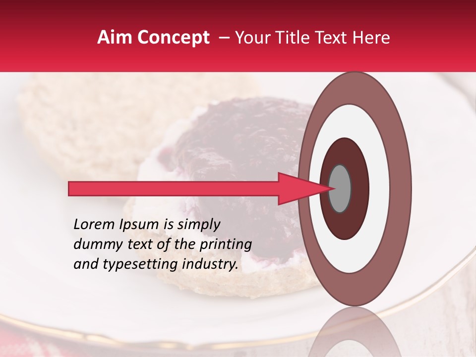A White Plate Topped With A Pastry Covered In Jelly PowerPoint Template