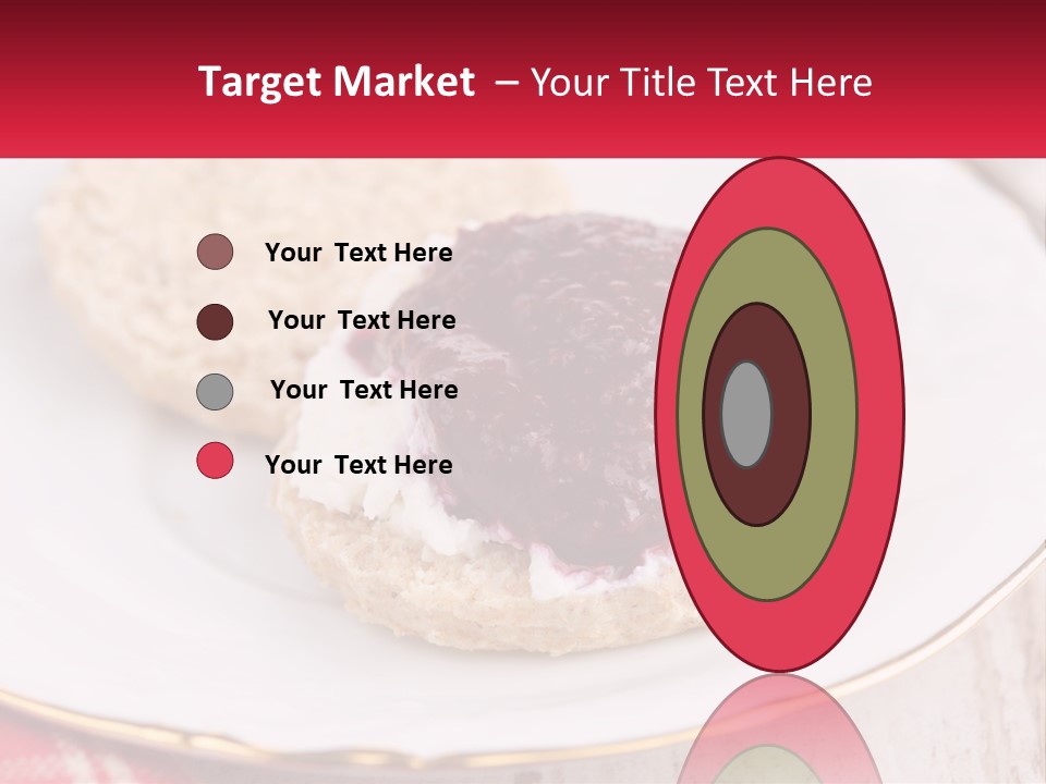 A White Plate Topped With A Pastry Covered In Jelly PowerPoint Template