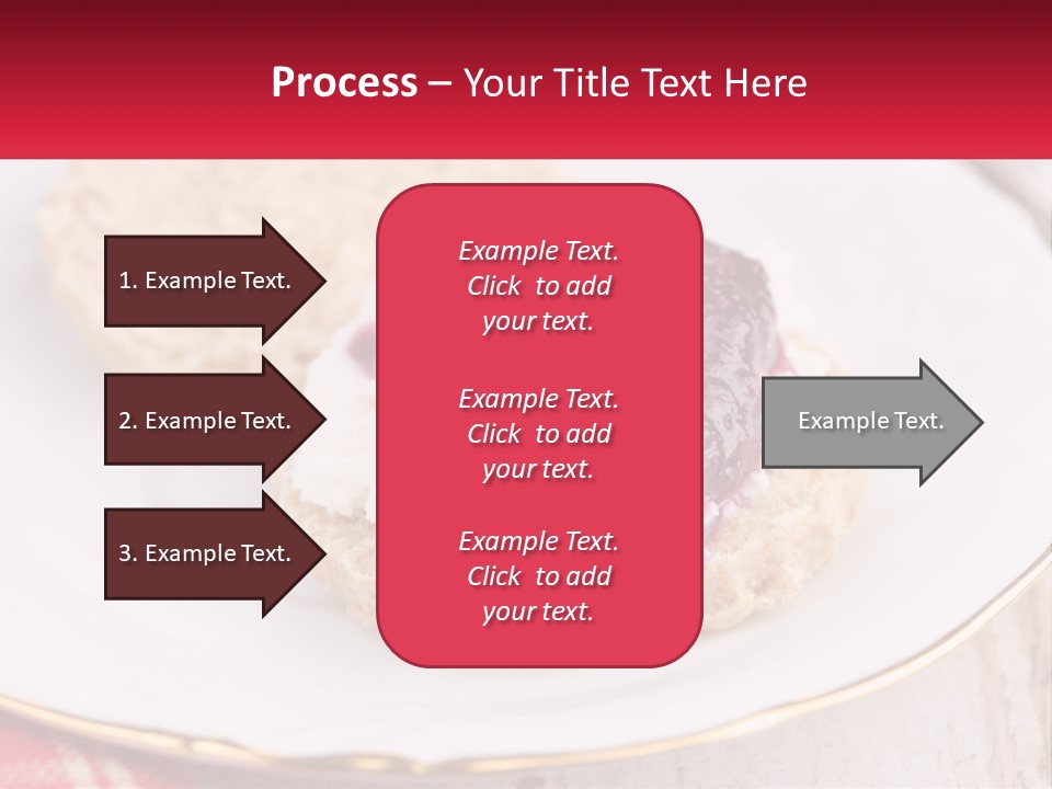 A White Plate Topped With A Pastry Covered In Jelly PowerPoint Template