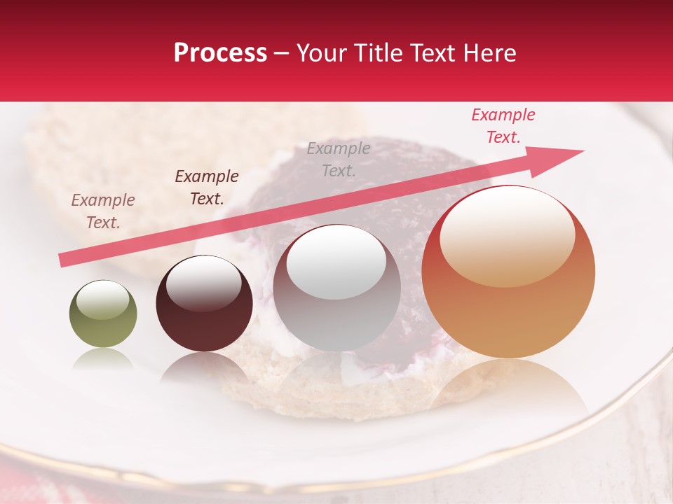A White Plate Topped With A Pastry Covered In Jelly PowerPoint Template
