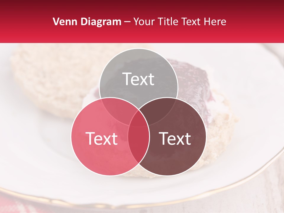 A White Plate Topped With A Pastry Covered In Jelly PowerPoint Template