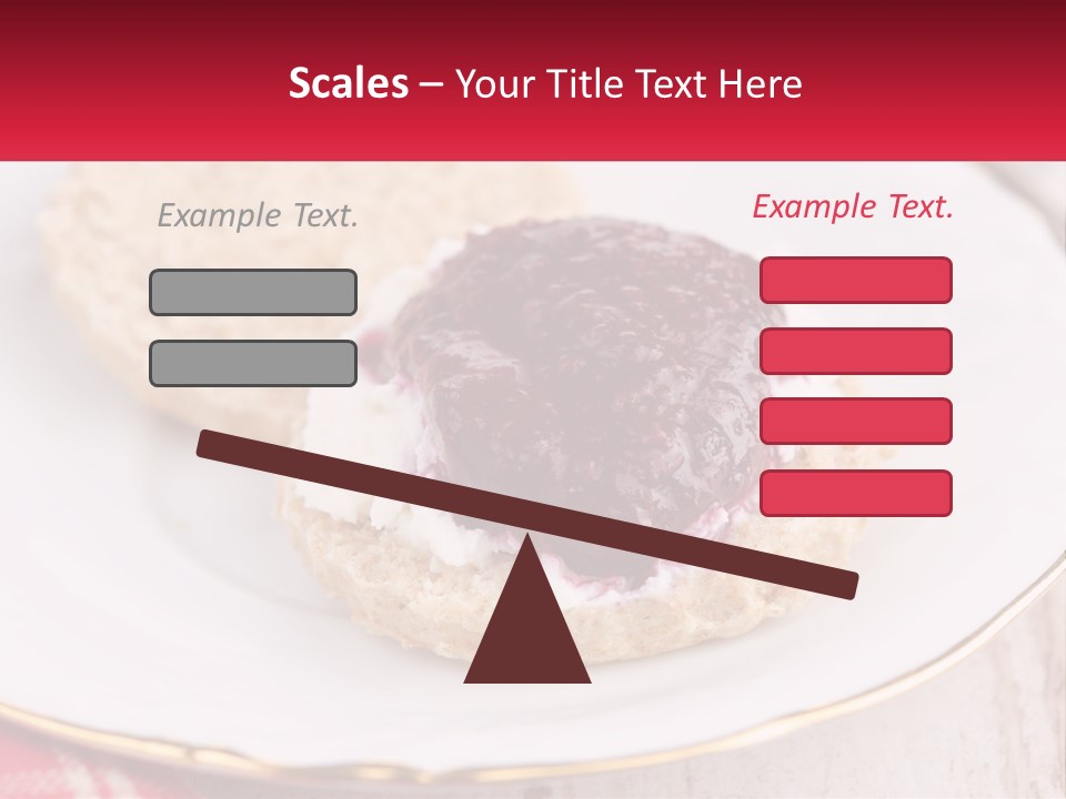 A White Plate Topped With A Pastry Covered In Jelly PowerPoint Template