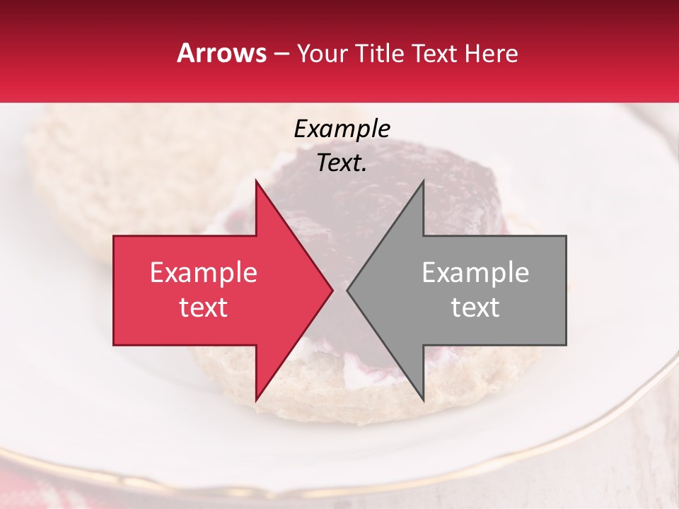 A White Plate Topped With A Pastry Covered In Jelly PowerPoint Template