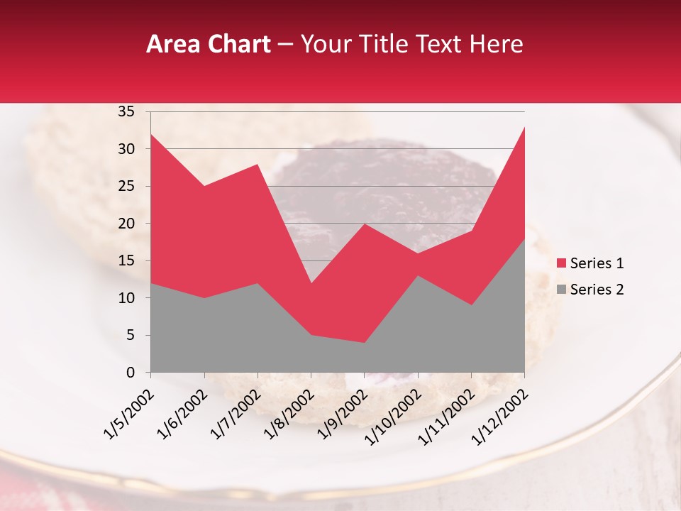 A White Plate Topped With A Pastry Covered In Jelly PowerPoint Template