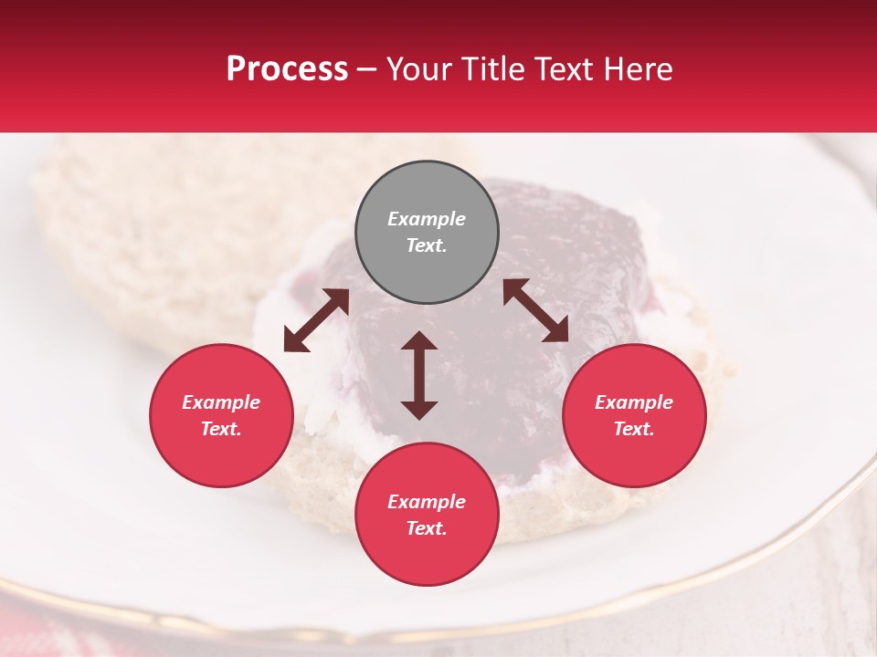 A White Plate Topped With A Pastry Covered In Jelly PowerPoint Template