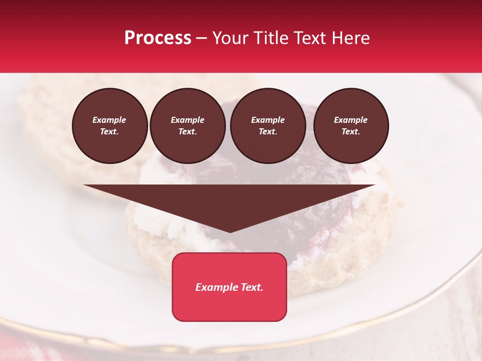 A White Plate Topped With A Pastry Covered In Jelly PowerPoint Template