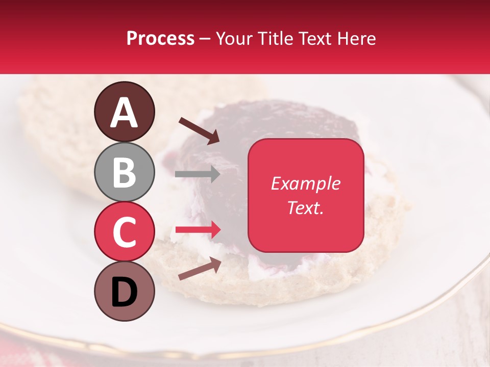 A White Plate Topped With A Pastry Covered In Jelly PowerPoint Template