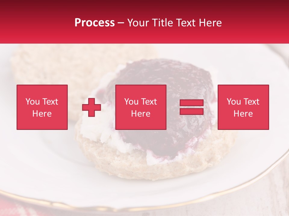 A White Plate Topped With A Pastry Covered In Jelly PowerPoint Template
