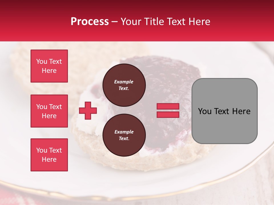 A White Plate Topped With A Pastry Covered In Jelly PowerPoint Template