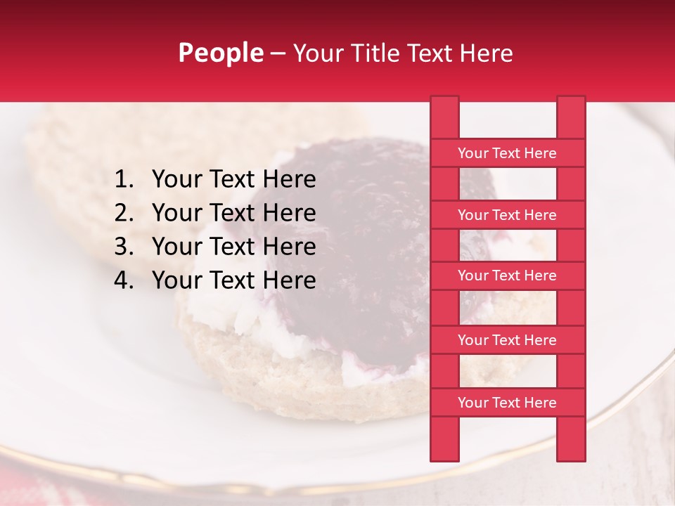 A White Plate Topped With A Pastry Covered In Jelly PowerPoint Template