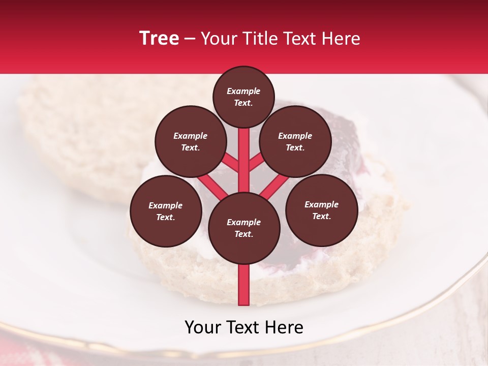 A White Plate Topped With A Pastry Covered In Jelly PowerPoint Template