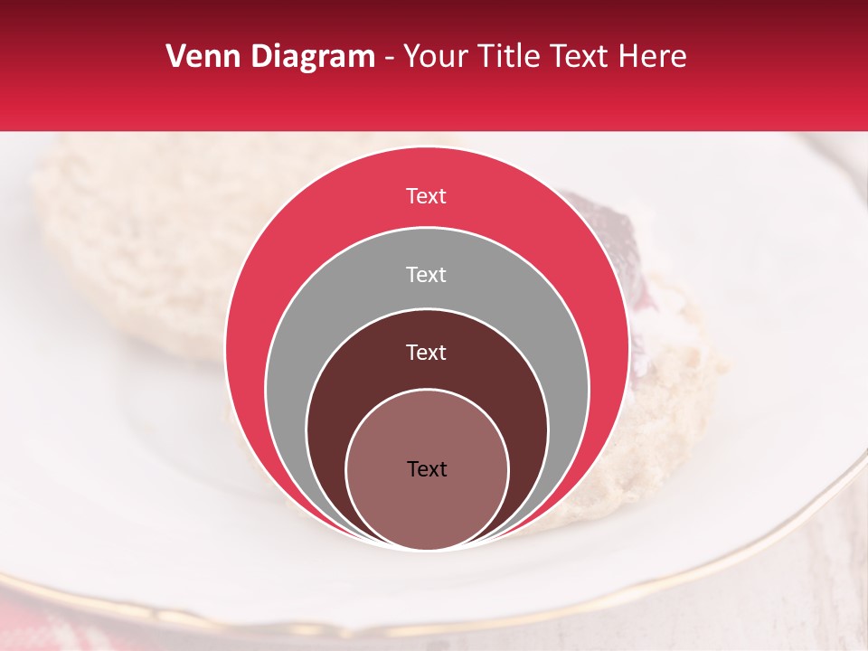 A White Plate Topped With A Pastry Covered In Jelly PowerPoint Template