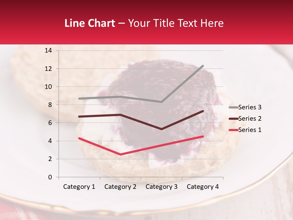 A White Plate Topped With A Pastry Covered In Jelly PowerPoint Template