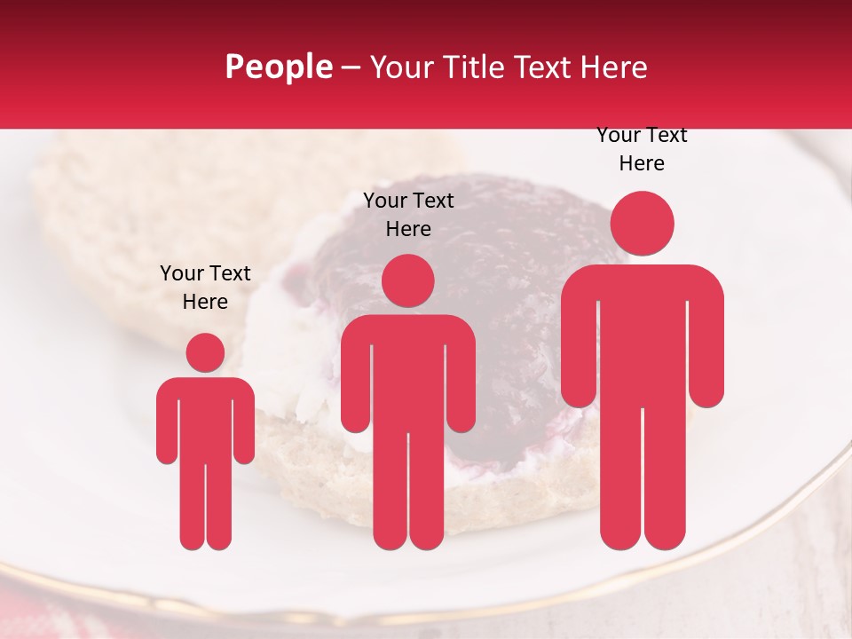 A White Plate Topped With A Pastry Covered In Jelly PowerPoint Template