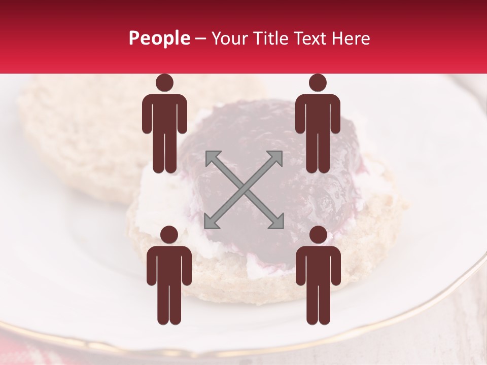 A White Plate Topped With A Pastry Covered In Jelly PowerPoint Template