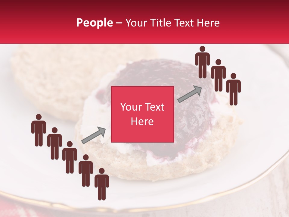 A White Plate Topped With A Pastry Covered In Jelly PowerPoint Template