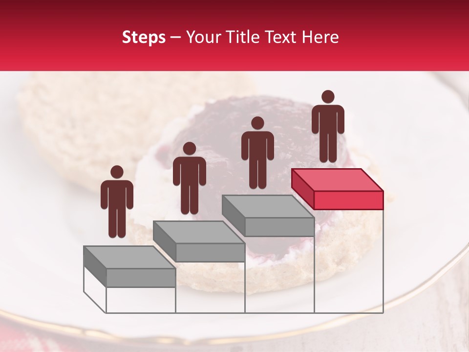 A White Plate Topped With A Pastry Covered In Jelly PowerPoint Template