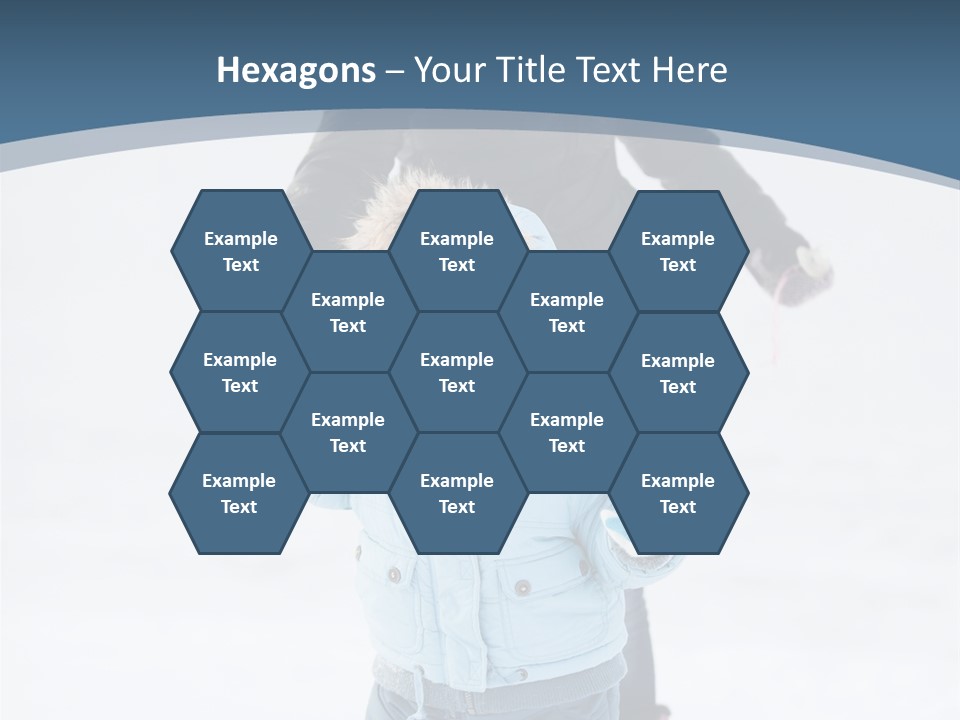 A Woman And A Child Playing In The Snow PowerPoint Template