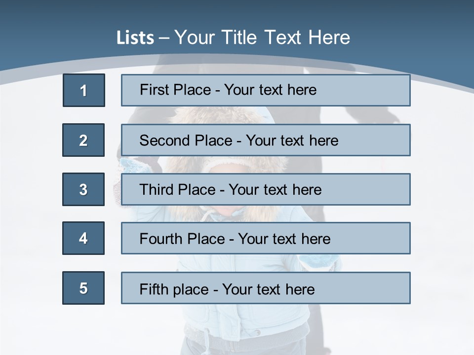 A Woman And A Child Playing In The Snow PowerPoint Template