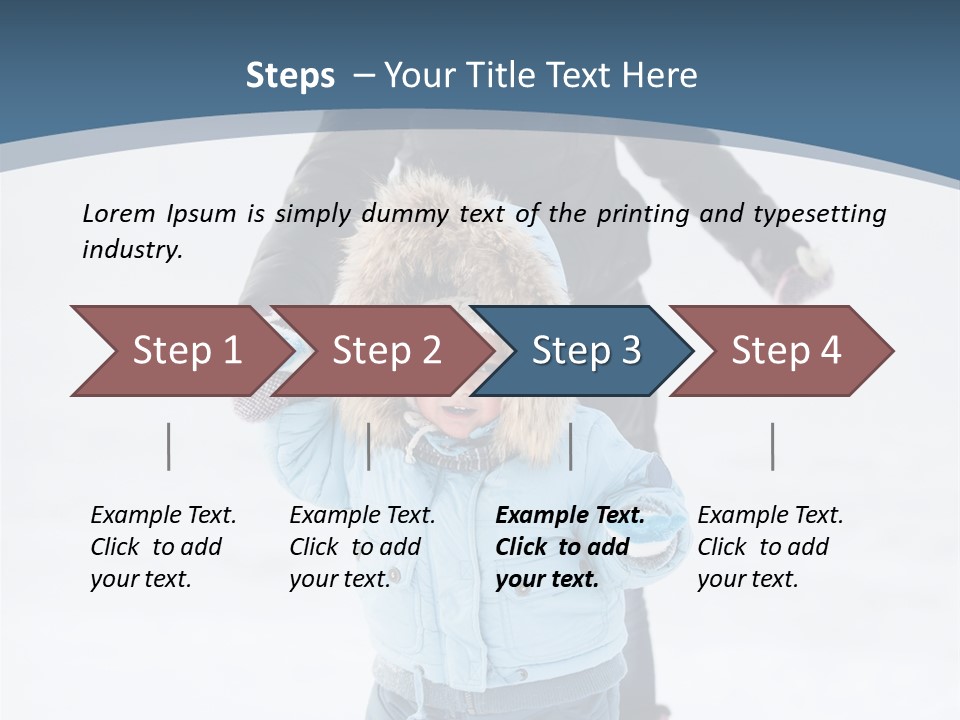 A Woman And A Child Playing In The Snow PowerPoint Template
