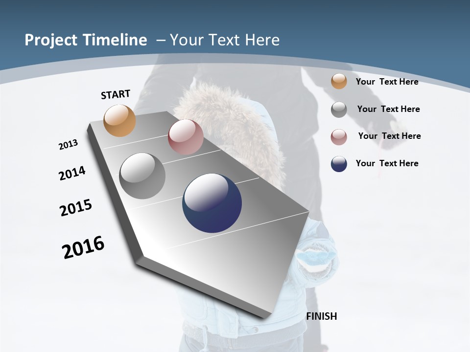 A Woman And A Child Playing In The Snow PowerPoint Template