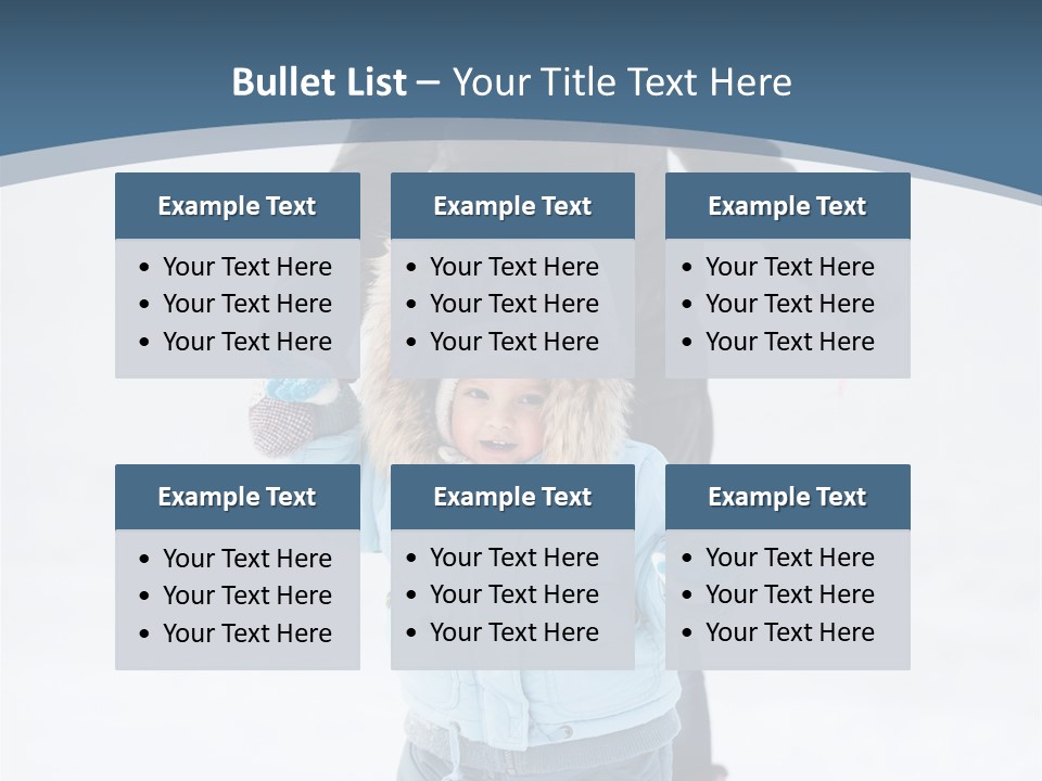 A Woman And A Child Playing In The Snow PowerPoint Template