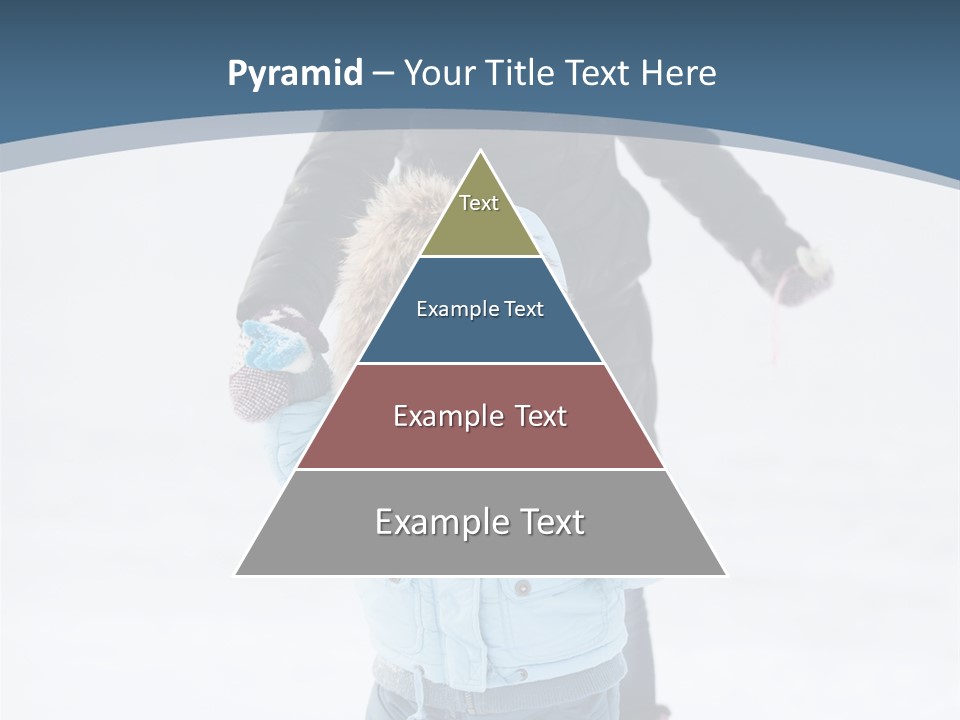 A Woman And A Child Playing In The Snow PowerPoint Template