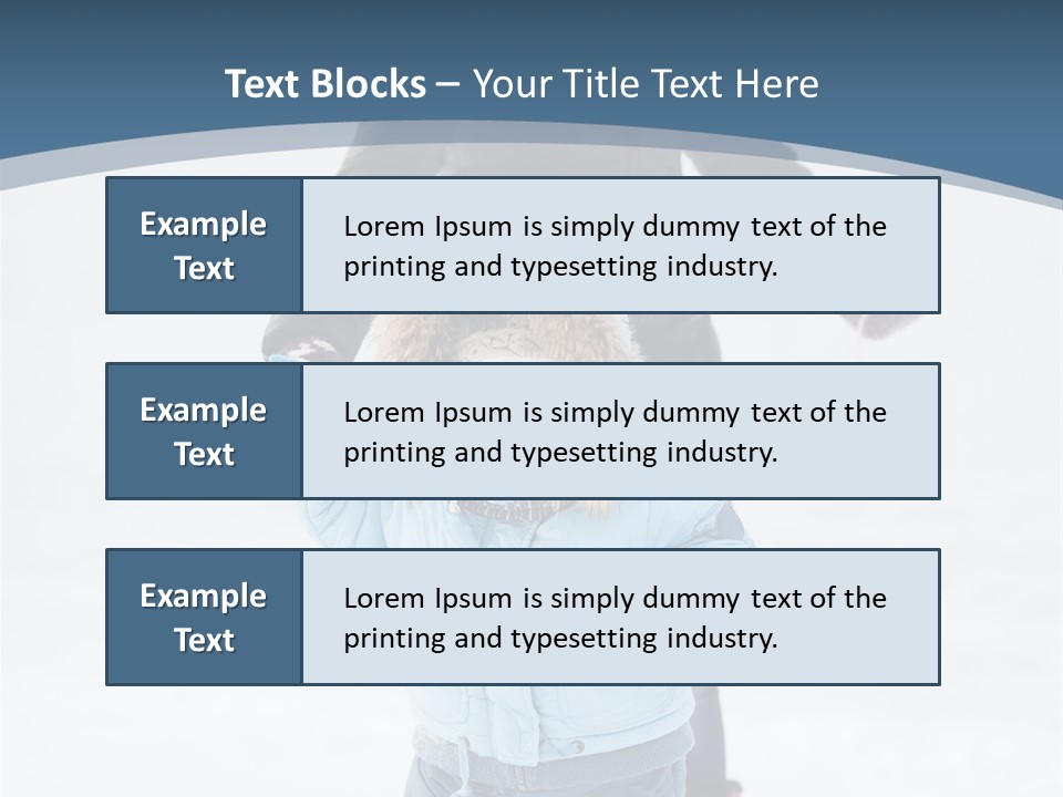 A Woman And A Child Playing In The Snow PowerPoint Template