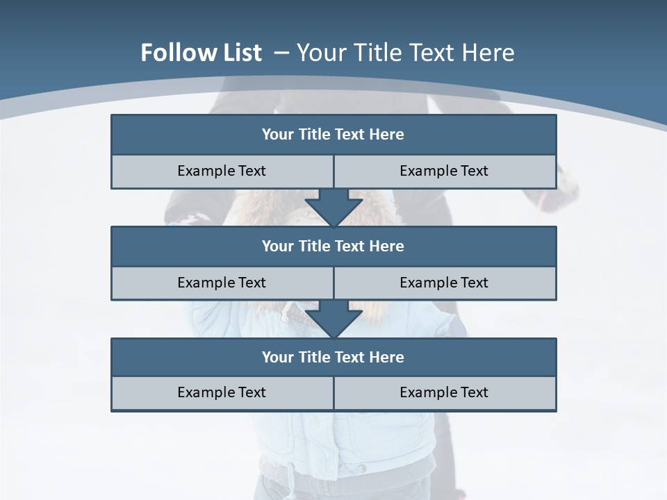 A Woman And A Child Playing In The Snow PowerPoint Template