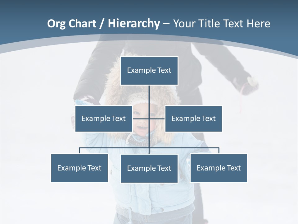 A Woman And A Child Playing In The Snow PowerPoint Template