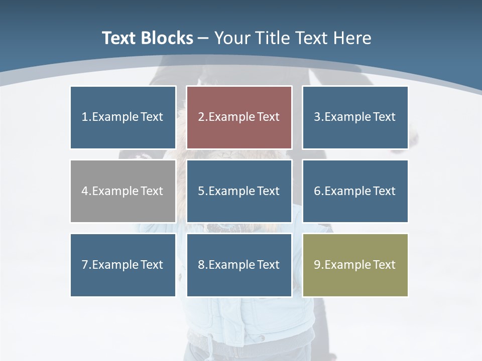 A Woman And A Child Playing In The Snow PowerPoint Template