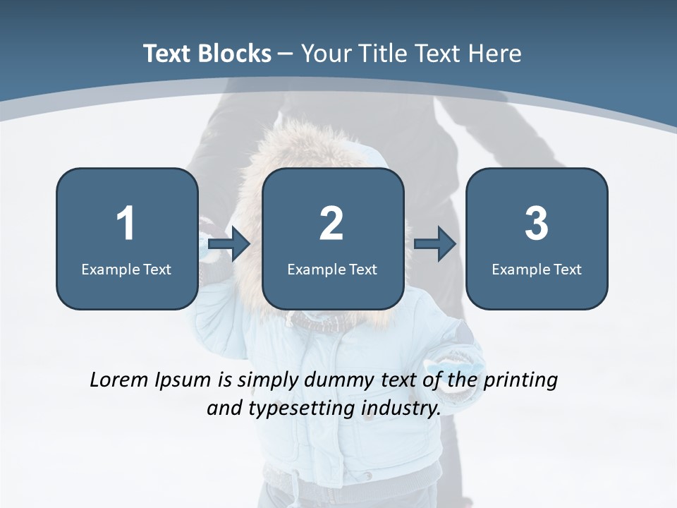 A Woman And A Child Playing In The Snow PowerPoint Template