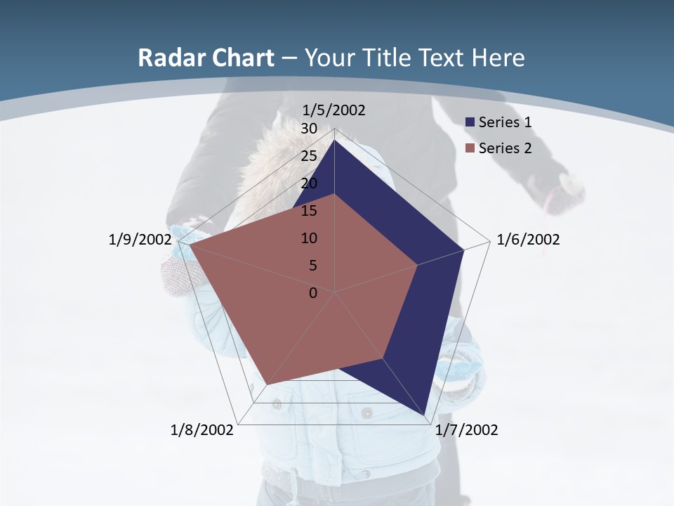 A Woman And A Child Playing In The Snow PowerPoint Template