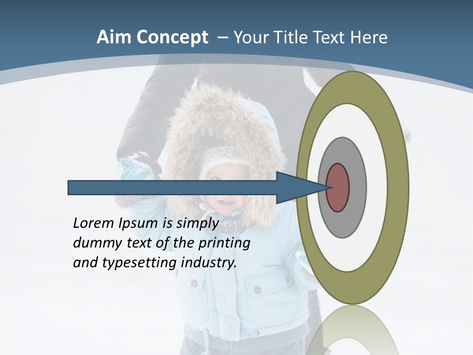 A Woman And A Child Playing In The Snow PowerPoint Template