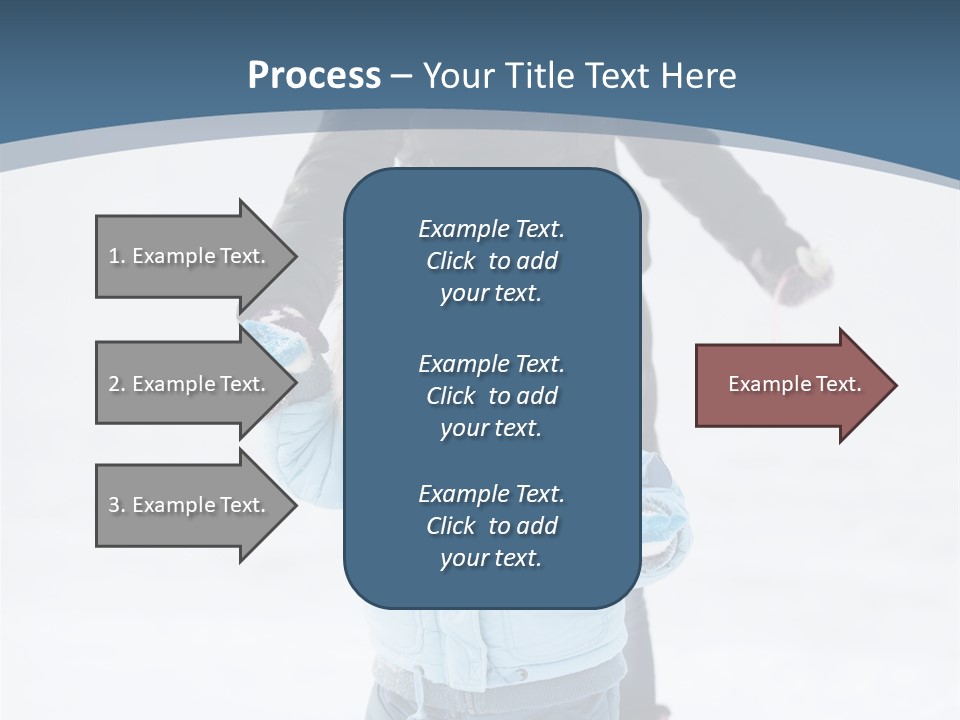A Woman And A Child Playing In The Snow PowerPoint Template