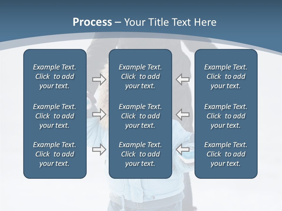 A Woman And A Child Playing In The Snow PowerPoint Template