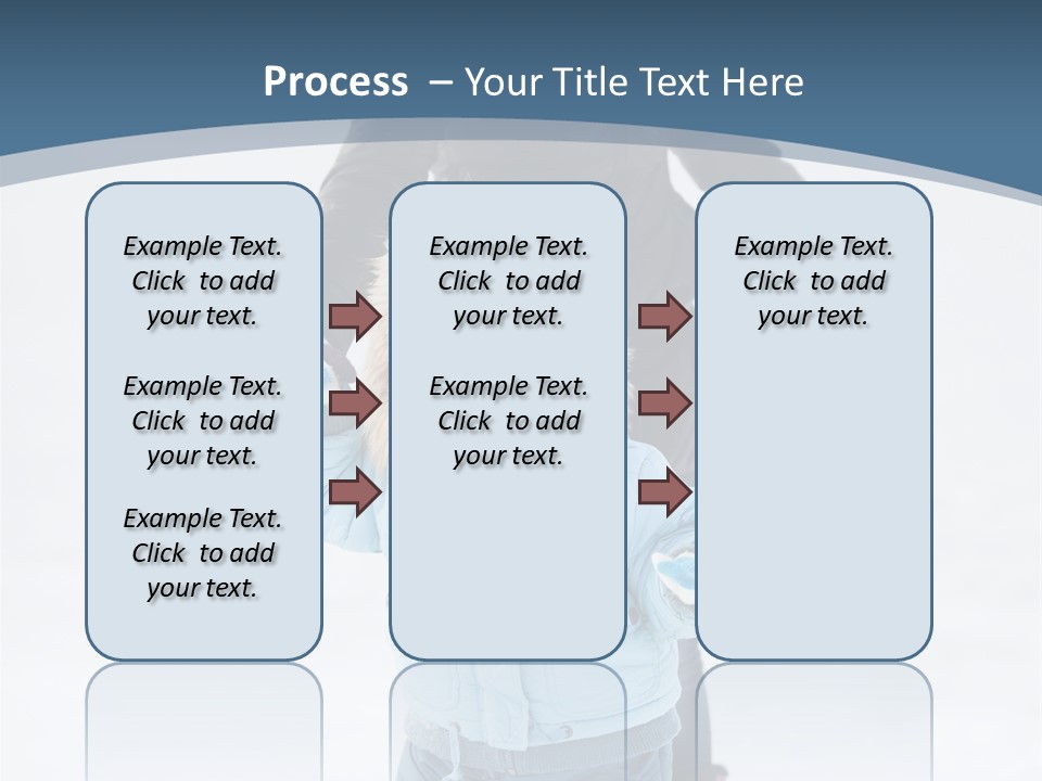 A Woman And A Child Playing In The Snow PowerPoint Template