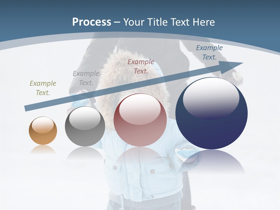 A Woman And A Child Playing In The Snow PowerPoint Template